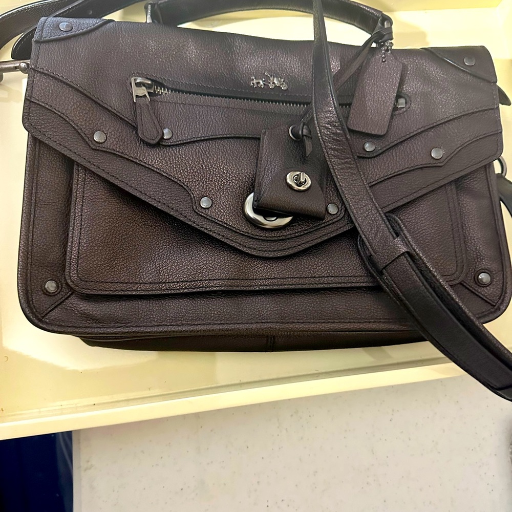 Stunning Coach Ryder Metallic purse and Accordian Zip Wallet - Picture 2 of 14